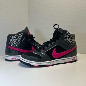 Nike Women's Prestige 3 High-Top Sneakers Dunks Pink Black Cheetah Size 8